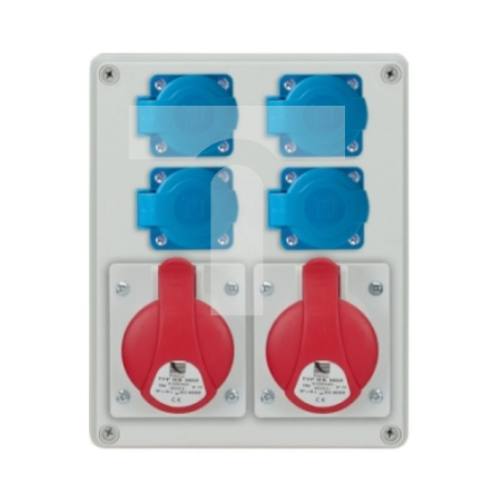 R-BOX 240,  2X16A/5P, 4X250V